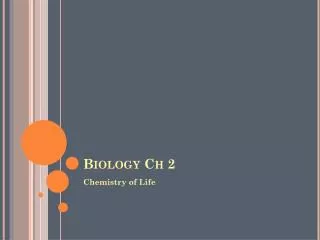 Biology Ch 2