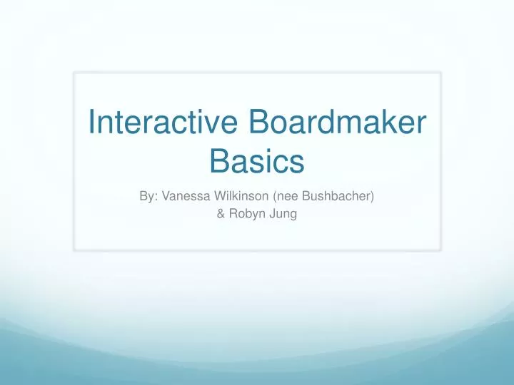 interactive boardmaker basics