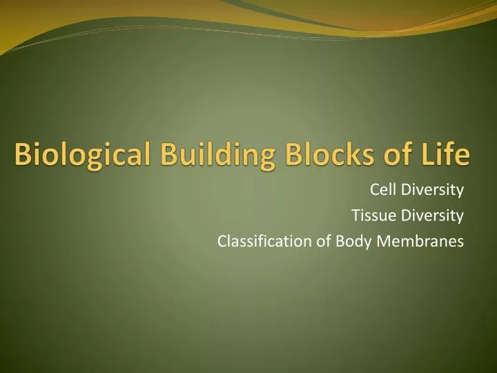 biological building blocks of life