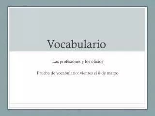 vocabulario