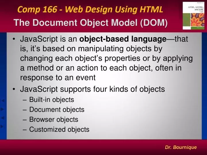 the document object model dom