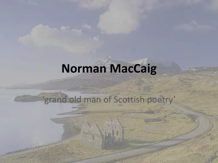 norman maccaig