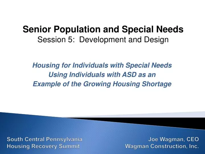 south central pennsylvania housing recovery summit