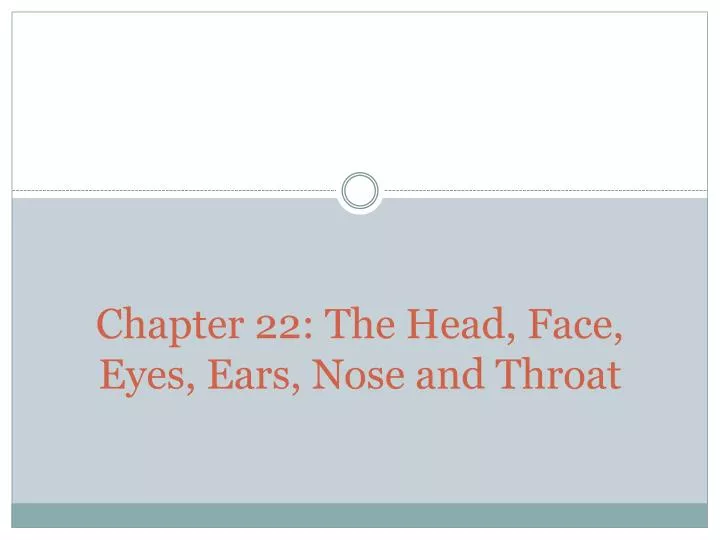 chapter 22 the head face eyes ears nose and throat