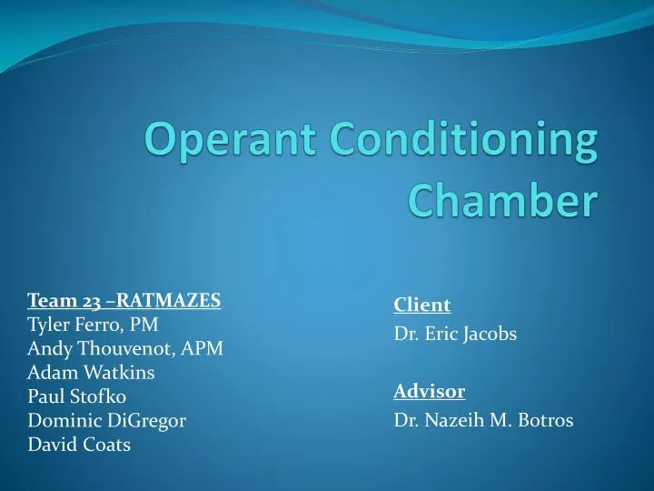 operant conditioning chamber