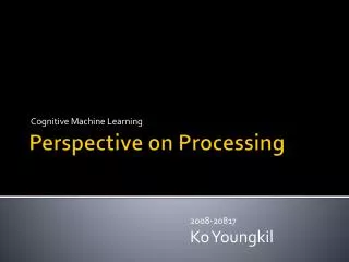 Perspective on Processing