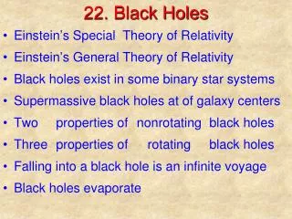 22. Black Holes