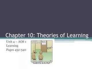 Chapter 10: Theories of Learning