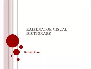 KAIZENATOR VISUAL DICTIONARY