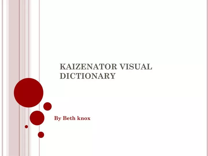 kaizenator visual dictionary