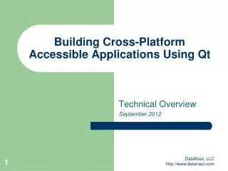 Building Cross-Platform Accessible Applications Using Qt
