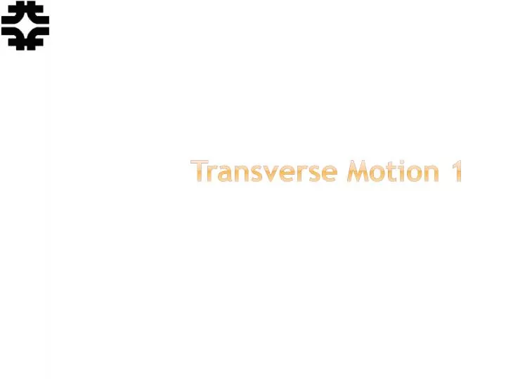 transverse motion 1