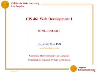 CIS 461 Web Development I