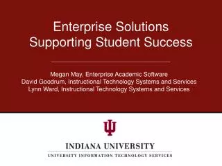 Enterprise Solutions Supporting Student Success