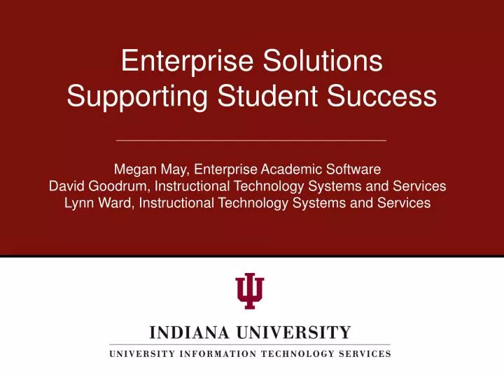 enterprise solutions supporting student success