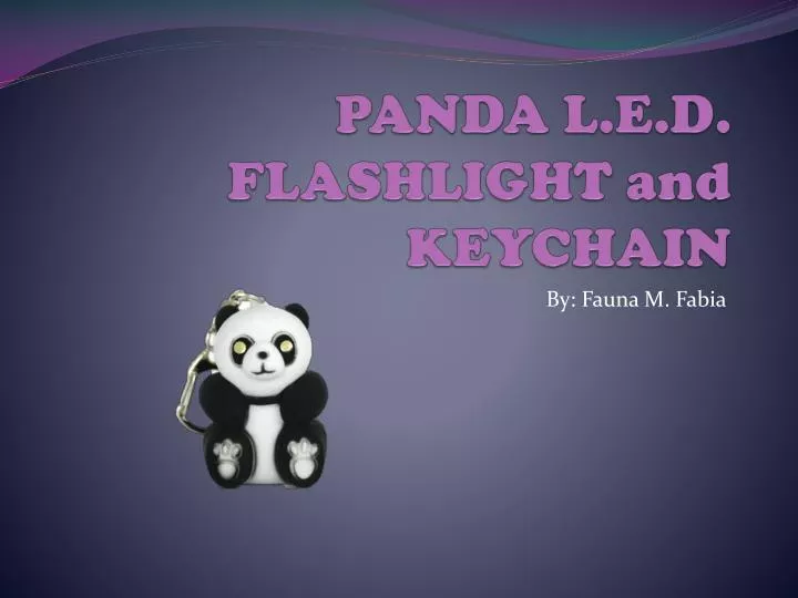 panda l e d flashlight and keychain
