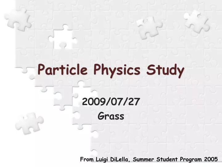 particle physics study