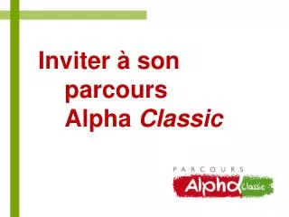 inviter son parcours alpha classic