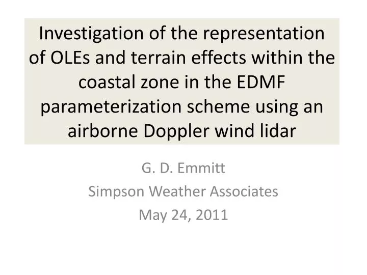 g d emmitt simpson weather associates may 24 2011