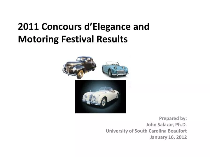 2011 concours d elegance and motoring festival results