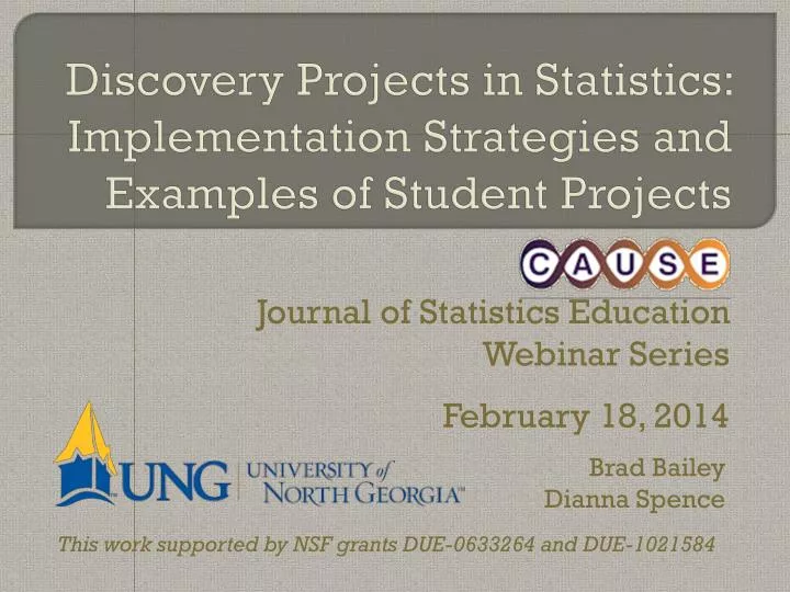 discovery projects in statistics implementation strategies and examples of student projects