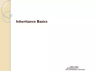 Inheritance Basics