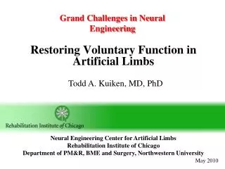 Restoring Voluntary Function in Artificial Limbs