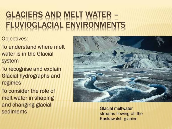 glaciers and melt water fluvioglacial environments
