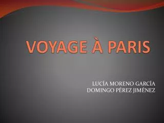 voyage paris