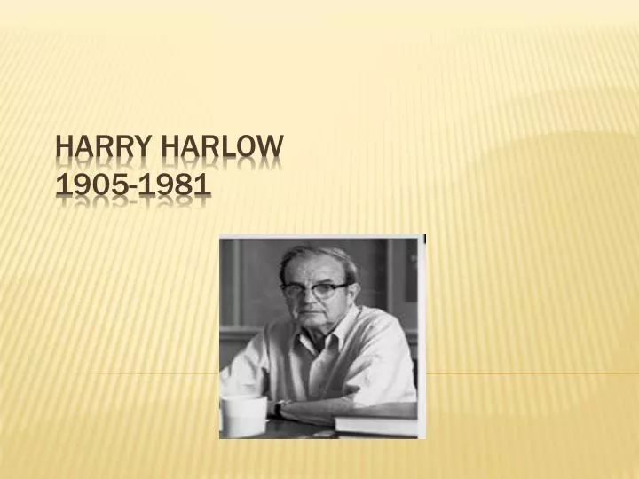 harry harlow 1905 1981