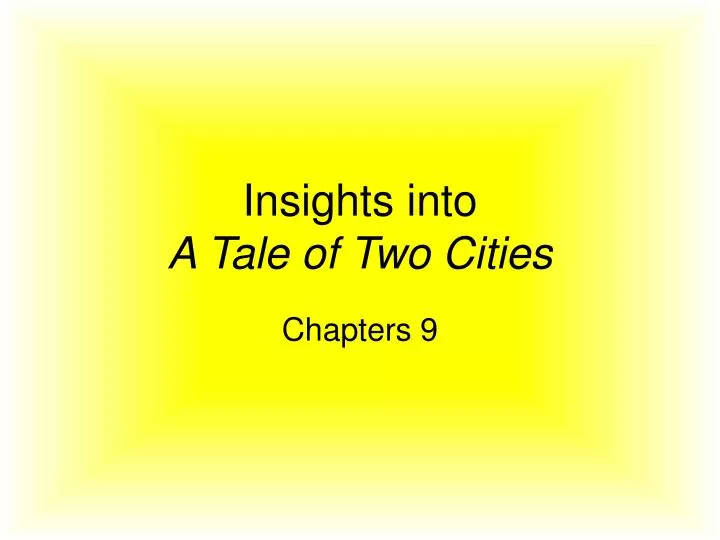 insights into a tale of two cities