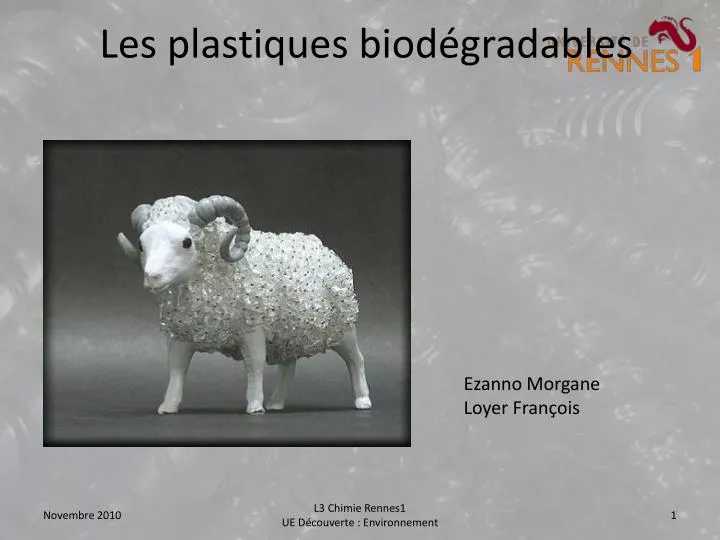 les plastiques biod gradables