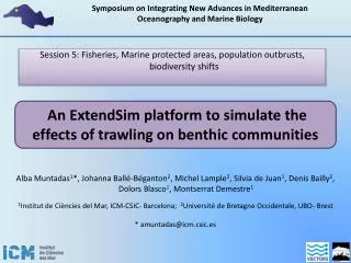 An ExtendSim platform to simulate the effects of trawling on benthic communities