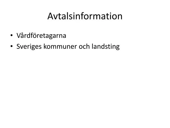 avtalsinformation