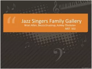 Jazz Singers Family Gallery