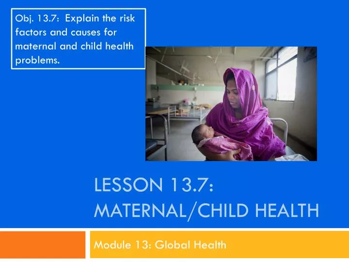 lesson 13 7 maternal child health