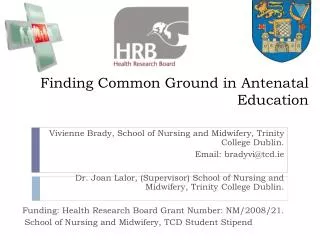 Finding Common Ground in Antenatal Education