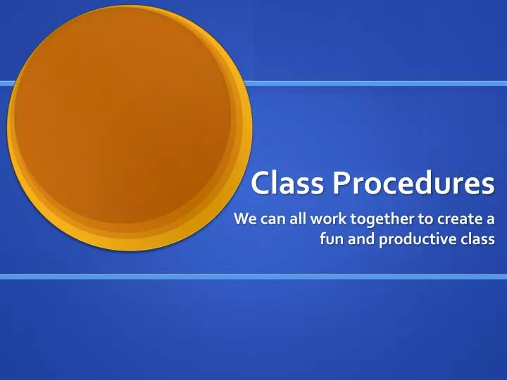 class procedures