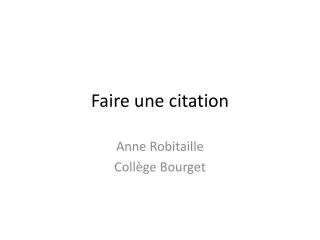 faire une citation