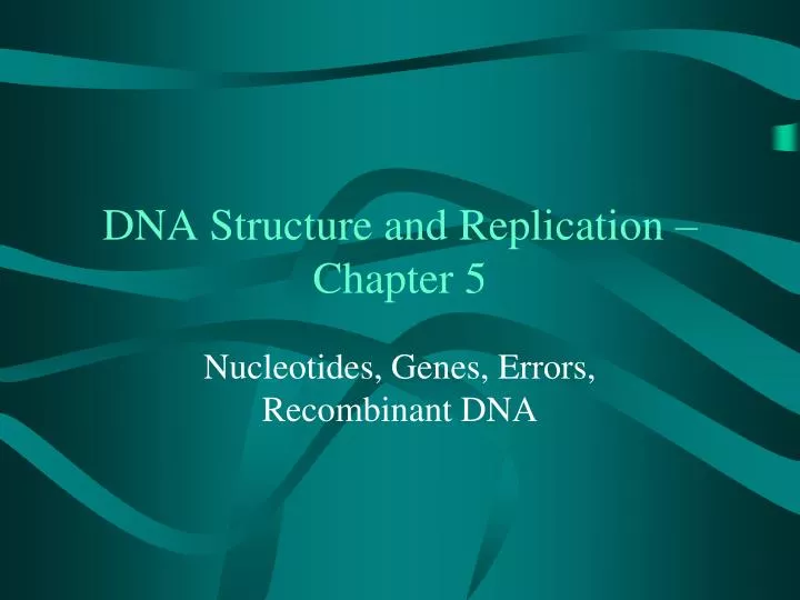dna structure and replication chapter 5