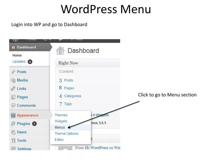 wordpress menu