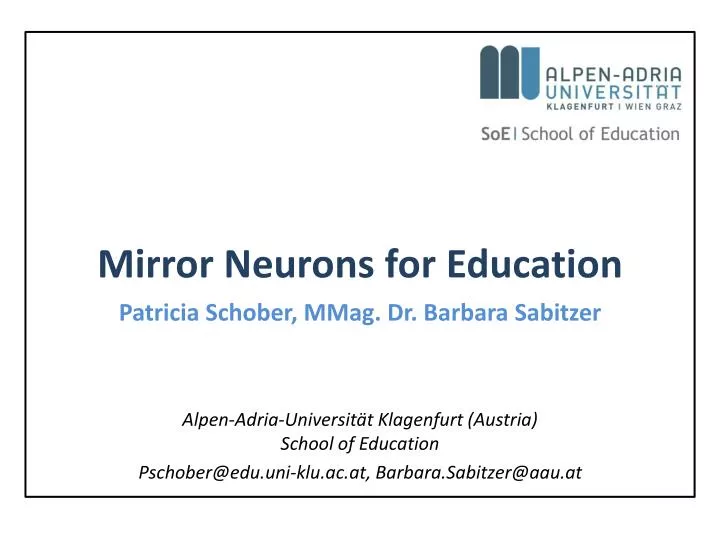 mirror neurons for education