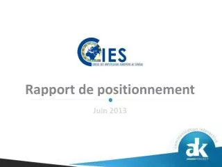 rapport de positionnement