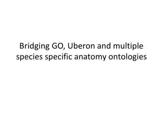 Bridging GO, Uberon and multiple species specific anatomy ontologies