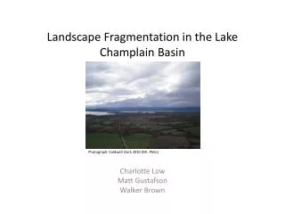 Landscape Fragmentation in the Lake Champlain Basin