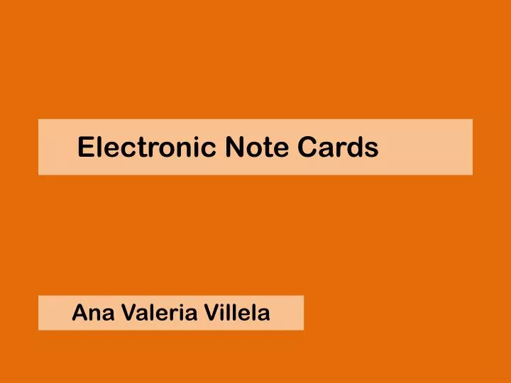 electronic note cards