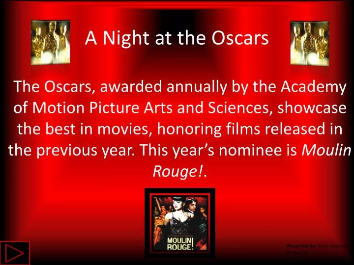 a night at the oscars