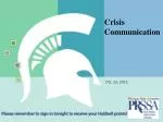 Crisis Communication - slide 1