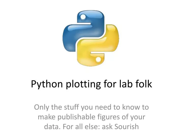 python plotting for lab folk