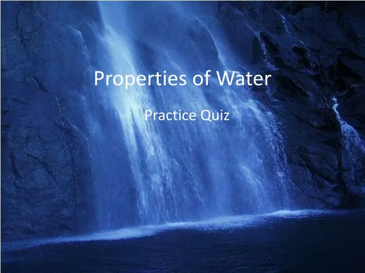 properties of water